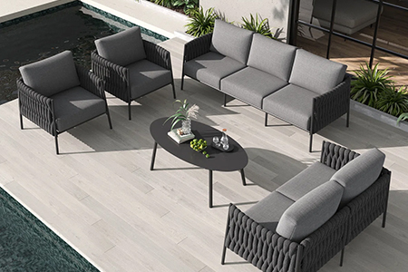 WYHS-5 Piece Outdoor Furniture Set with Modern Rope Woven