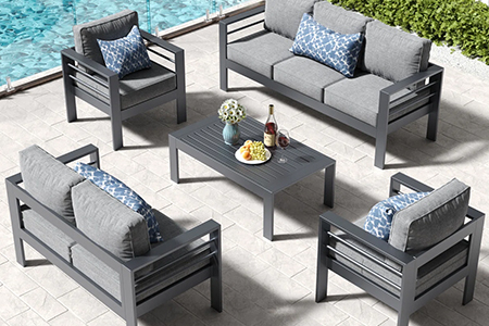 WYHS-7 Person Sofa Seating Group with Cushions