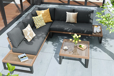 WYHS-Outdoor 5 Person Seating Group With Cushions